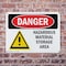 Signmission Hazardous Material Storage Area Danger Sign, Plastic, 10in W x 7in L, 2PK OS-2PACK-DS-P-710-L-1313 - alternate 4